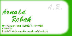 arnold rebak business card